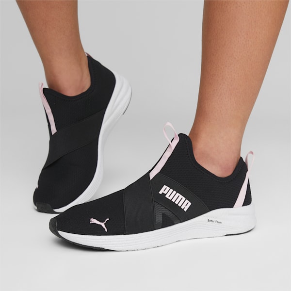Better Foam Prowl Slip-On Women's Running Shoes, PUMA Black-Pearl Pink-PUMA White, extralarge-IND