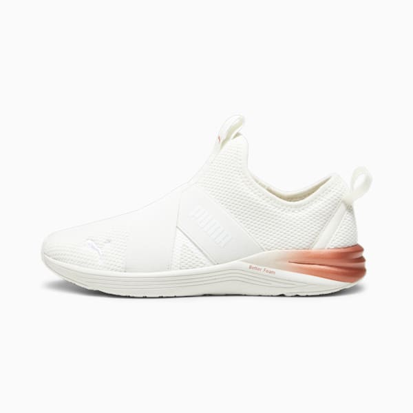 Better Foam Prowl Slip-On Women's Running Shoes, Warm White-PUMA Copper-PUMA White, extralarge-IND