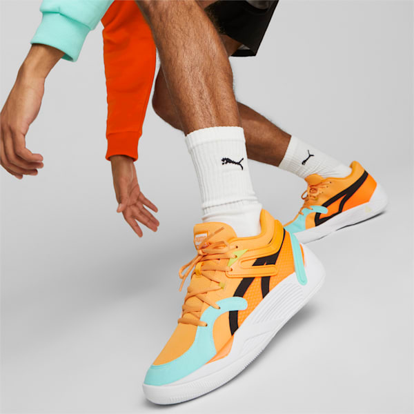 TRC Blaze Court Unisex Basketball Shoes, Clementine-Ultra Orange, extralarge-AUS