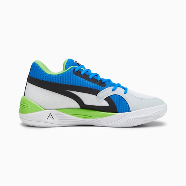 メンズ TRC ブレイズ コート バスケットボールシューズ, PUMA Black-Ultra Blue-PUMA White-Platinum Gray, extralarge-JPN