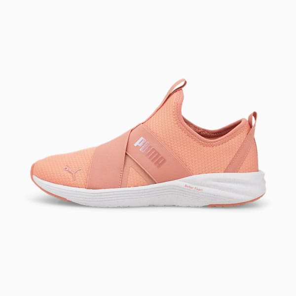 Zapatos de entrenamiento para mujer sin agujetas Better Foam Prowl, Rosette-Puma White, extralarge