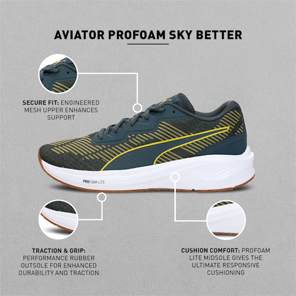 Aviator Profoam Sky Better Unisex Running Shoes, Dark Slate-Bamboo, extralarge-IND