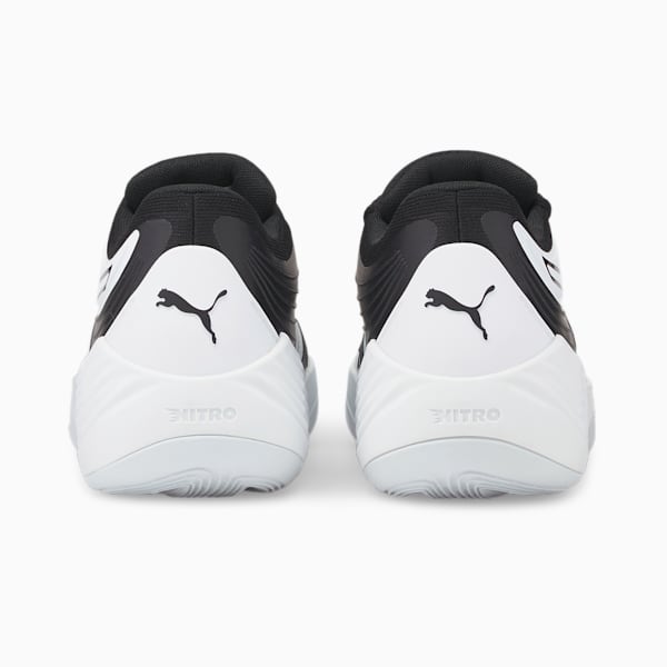 Fusion Nitro Basketball Shoes, Puma White-Puma Black, extralarge