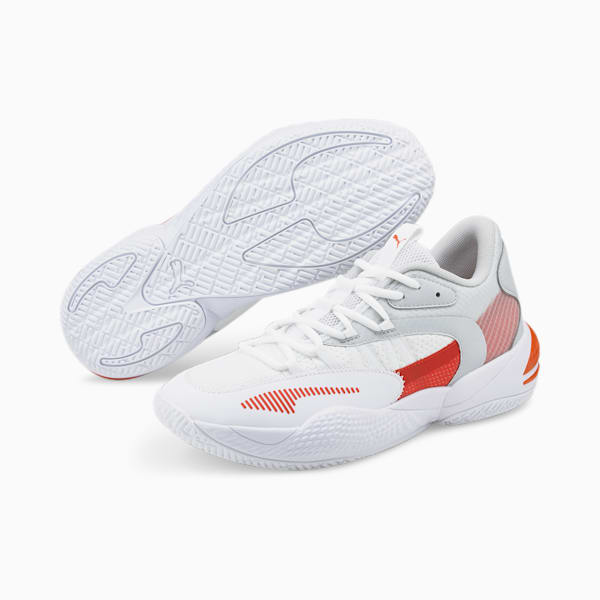 Court Rider 2.0 Unisex Basketball Shoes, Puma White-Harbor Mist, extralarge-AUS