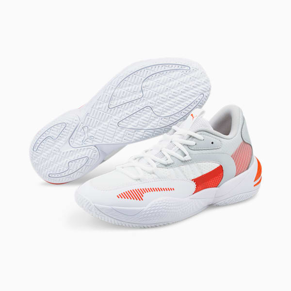 Court Rider 2.0 Basketball Shoes, Puma White-Harbor Mist, extralarge-IND