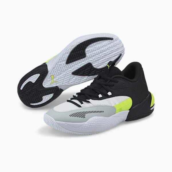 Court Rider 2.0 Basketball Shoes, Puma White-Yellow Alert