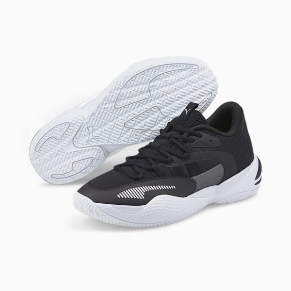 Court Rider 2.0 Basketball Shoes, Puma Black-Puma White, extralarge-IND