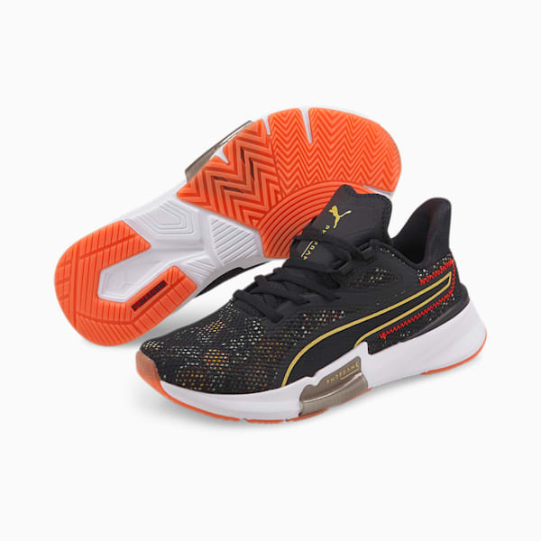 PWRFrame TR Frida Women's Training Shoes, Puma Black-Firelight-Metallic Gold