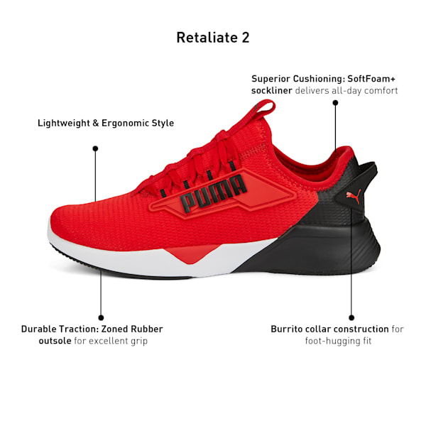 Resolve Street Spark Running Shoes, High Risk Red-Puma Black, extralarge-IND