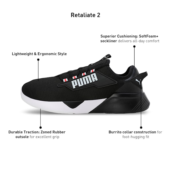 Resolve Street Spark Running Shoes, PUMA Black-Icy Blue-Fire Orchid, extralarge-IND