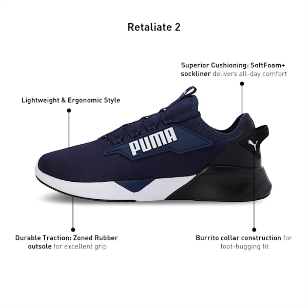 Resolve Street Spark Unisex Running Shoes, PUMA Navy-PUMA Black-PUMA White, extralarge-IND