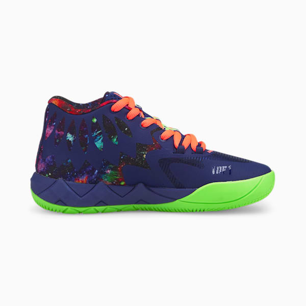 MB.01 Galaxy Basketball Shoes, Elektro Blue-Green Gecko, extralarge