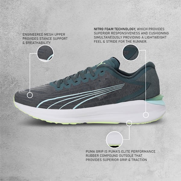 Electrify Nitro Turn Men's Running Shoes, Dark Slate-Nitro Blue-Fizzy Light, extralarge-IND