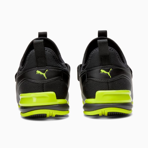 Chaussures à enfiler Axelion Enfant et Adolescent, Puma Black-Yellow Alert, extralarge