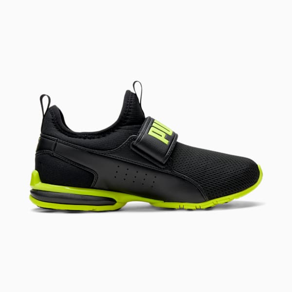 Chaussures à enfiler Axelion Enfant et Adolescent, Puma Black-Yellow Alert, extralarge