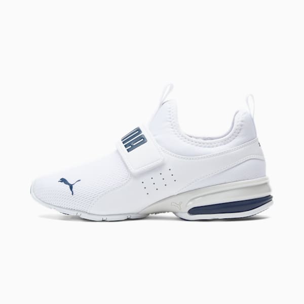 Chaussures à enfiler Axelion Enfant et Adolescent, PUMA White-Marine Blue, extralarge