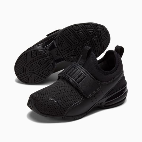 Puma slip ons black kids clearance
