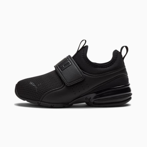 Puma slip ons black kids clearance