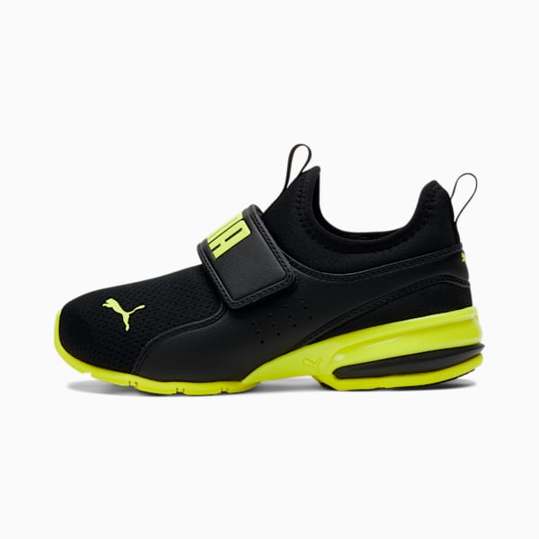 Axelion Slip-on Little Kids' Shoes, Puma Black-Yellow Alert, extralarge