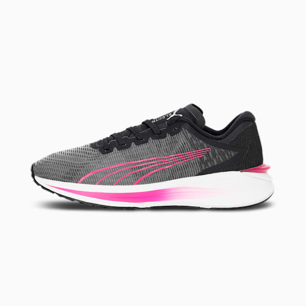 Electrify Nitro Turn Women's Running Shoes, Puma Black-Deep Orchid-Metallic Silver, extralarge-IND
