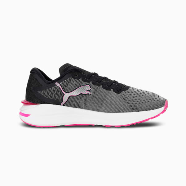 Electrify Nitro Turn Women's Running Shoes, Puma Black-Deep Orchid-Metallic Silver, extralarge-IND