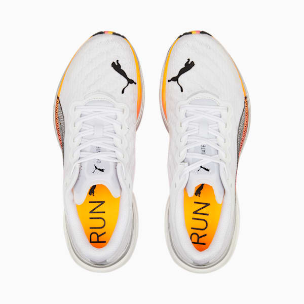 Deviate NITRO 2 Men's Running Shoes, Puma White-Sunset Glow-Sun Stream