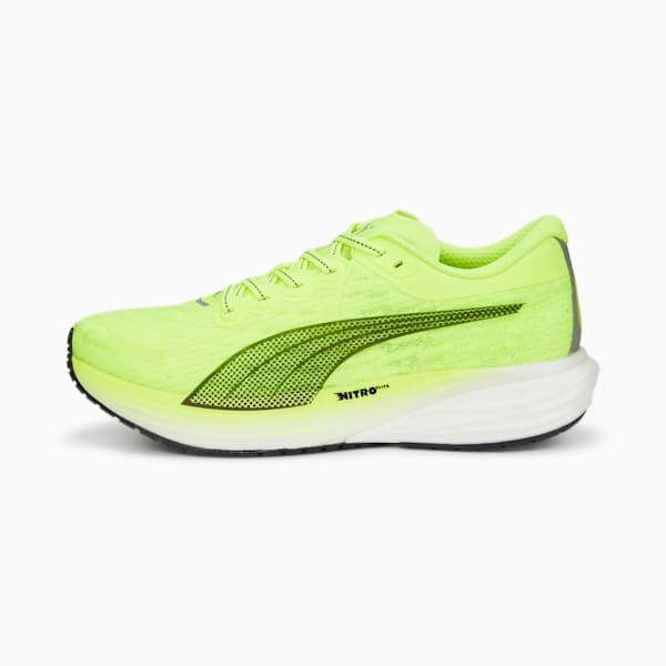 Deviate NITRO 2 Men's Running Shoes, Lime Squeeze-Puma Black