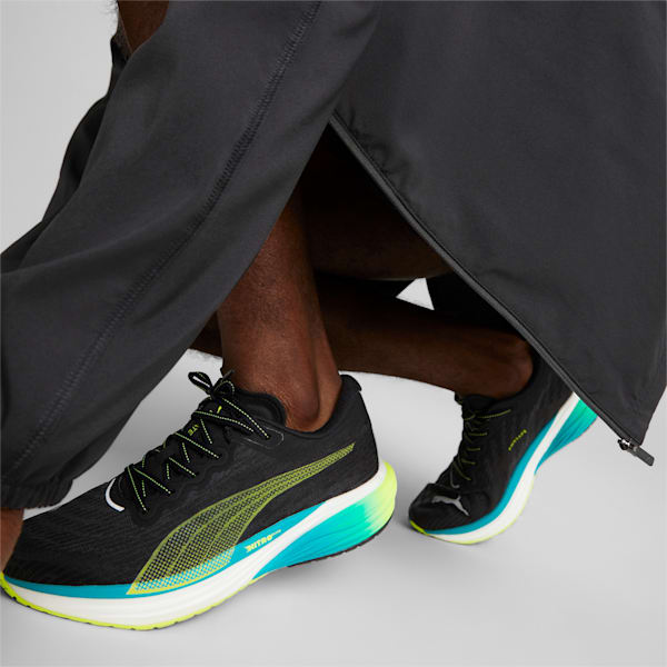 Deviate Nitro 2 Men's Running Shoes, Puma Black-Deep Aqua-Lime Squeeze
