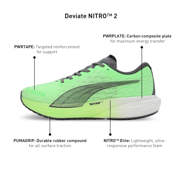 Deviate NITRO™ 2 Men's Running Shoes, Speed Green-Cool Dark Gray, extralarge-IND