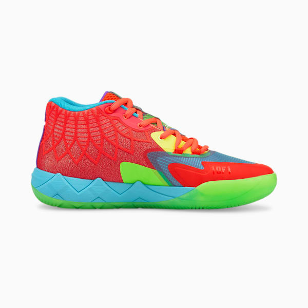 MB1 Be You Basketball Unisex Sneakers, Green Gecko-Red Blast, extralarge-IND
