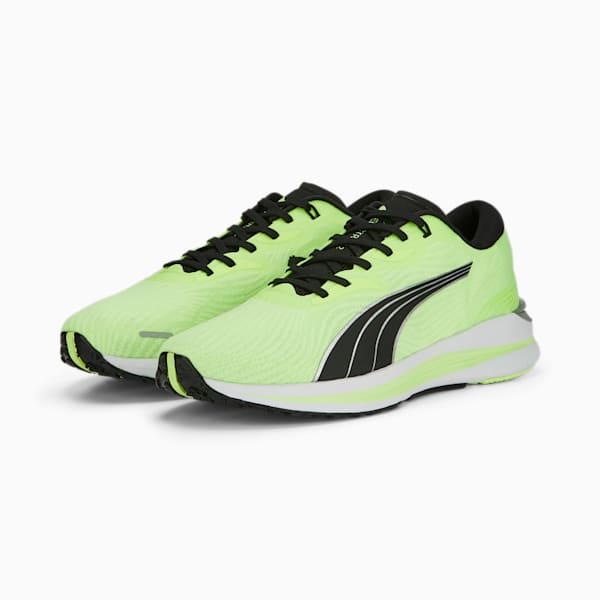 メンズ エレクトリファイ ニトロ 2 ランニングシューズ, Fast Yellow-PUMA Black-PUMA Silver, extralarge-JPN