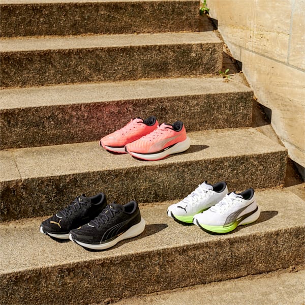 Deviate NITRO 2 Running Shoes Women, Puma White-Fizzy Apple-Puma Black