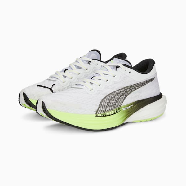 Deviate NITRO™ 2 Women's Running Shoes, Puma White-Fizzy Apple-Puma Black, extralarge-IND