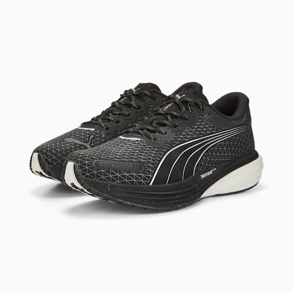 Deviate NITRO 2 WTR Running Shoes Men, Puma Black-Metallic Silver