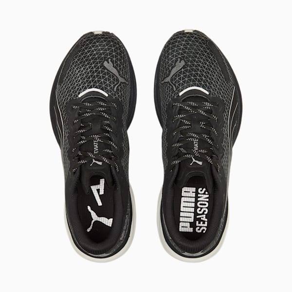 メンズ ディヴィエイト ニトロ 2 ウィンター ランニングシューズ, Puma Black-Metallic Silver, extralarge-JPN