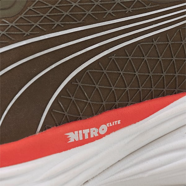 Deviate NITRO 2 WTR Running Shoes Men, Deep Olive-Salmon