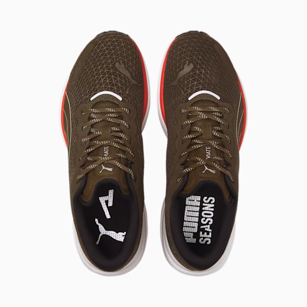 Deviate NITRO 2 WTR Running Shoes Men, Deep Olive-Salmon