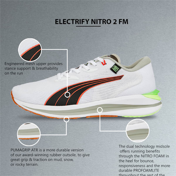 Electrify NITRO™ 2 First Mile Men's Running Shoes, Puma White-Puma Black-Firelight, extralarge-IND