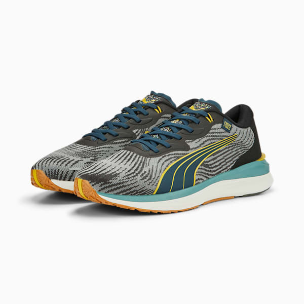 Electrify Nitro 2 First Mile Men's Running Shoes, PUMA Black-Dark Night-Fresh Pear, extralarge-IND