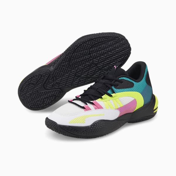Court Rider 2.0 SWXP Basketball Shoes, Puma White-Yellow Alert