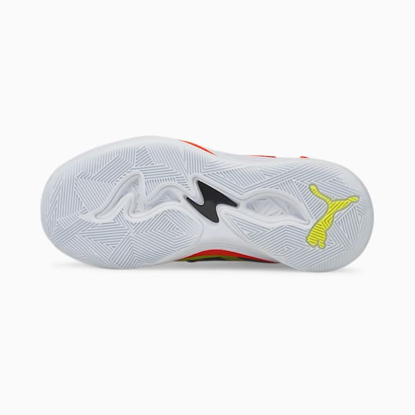 Zapatos de básquetbol para jóvenes TRC Blaze Court, Puma Black-Cherry Tomato, extralarge