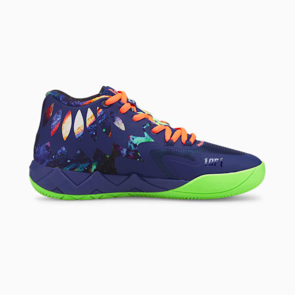 MB.01 Galaxy Youth Basketball Shoes, Elektro Blue-Green Gecko