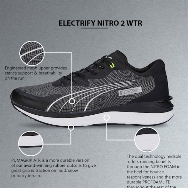 Electrify NITRO™ 2 Winterised Men's Running Shoes, Puma Black-Metallic Silver, extralarge-IND