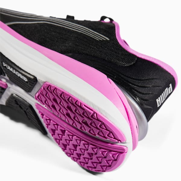Electrify Nitro 2 Women's Running Shoes, Puma Black-Electric Orchid-Metallic Silver, extralarge-IND