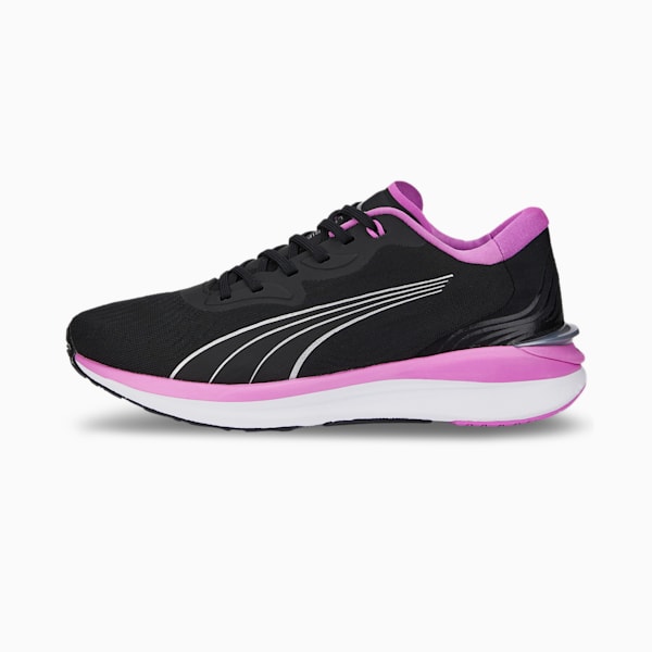 Electrify Nitro 2 Women's Running Shoes, Puma Black-Electric Orchid-Metallic Silver, extralarge-IND