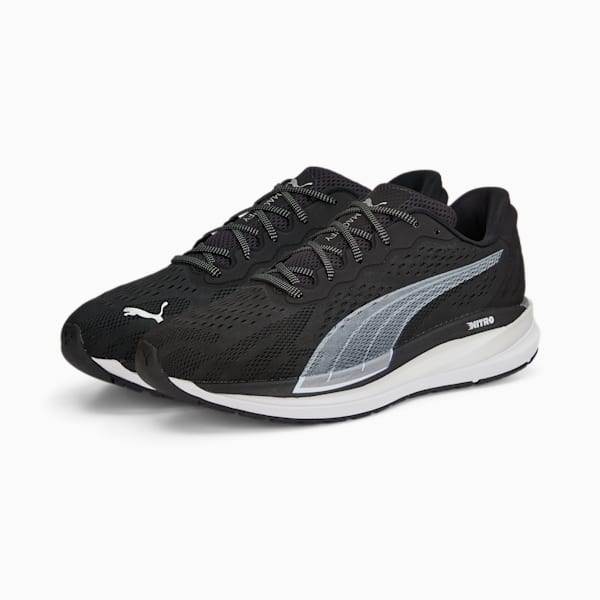 Magnify NITRO Surge Running Shoes Men, Puma Black-Metallic Silver