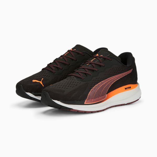 Magnify NITRO™ Surge Men's Running Shoes, PUMA Black-Ultra Orange, extralarge