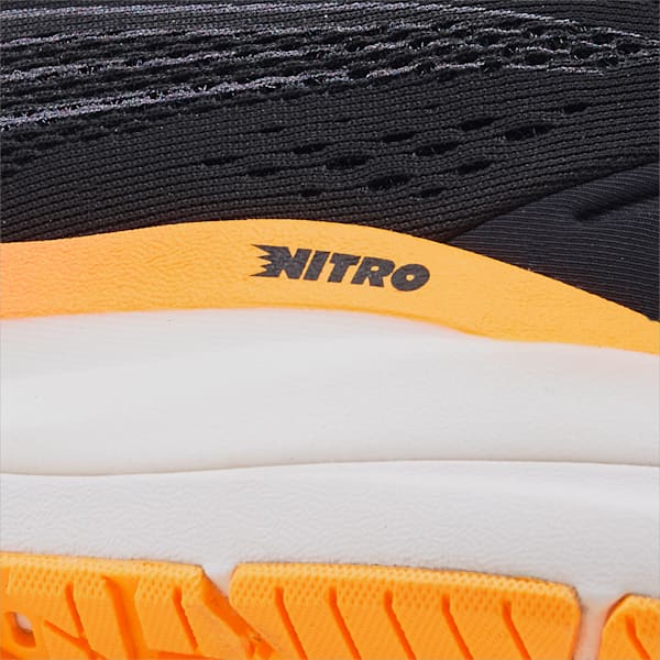 Magnify Nitro Surge Women's Running Shoes, Puma Black-Sunset Glow, extralarge-AUS