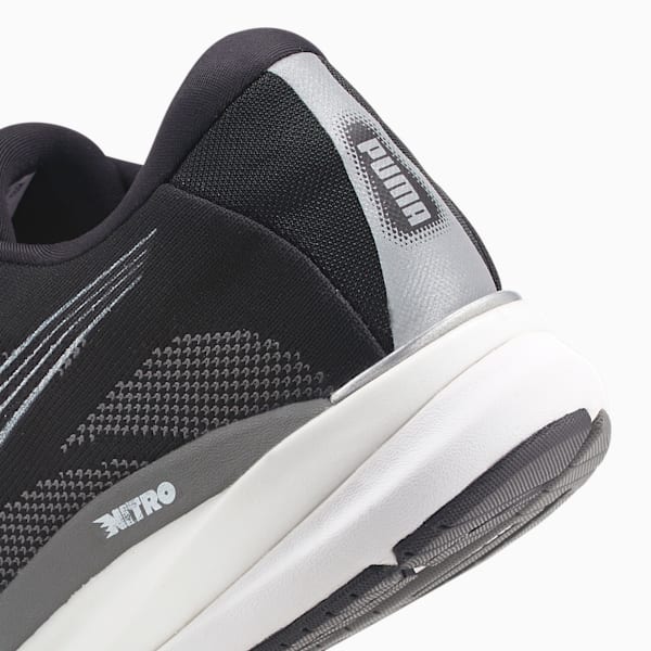 Magnify Nitro Knit Men's Running Shoes, Puma Black-CASTLEROCK-Puma White, extralarge-IND