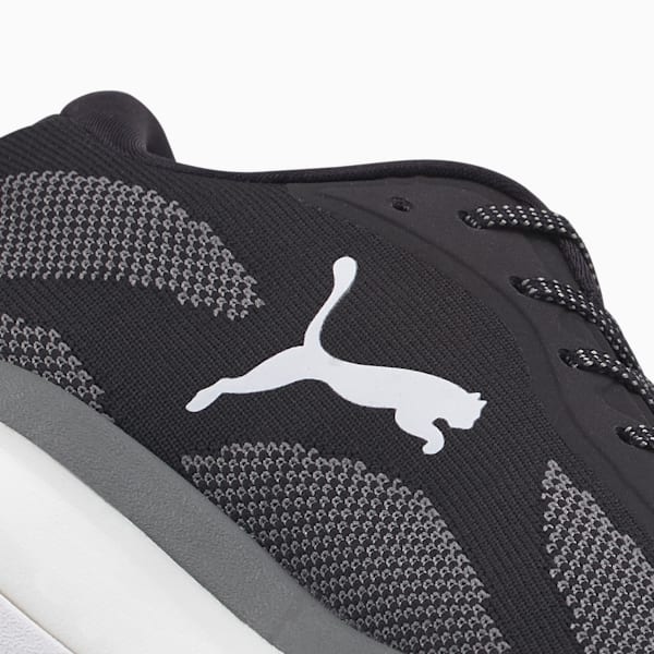 Magnify Nitro Knit Men's Running Shoes, Puma Black-CASTLEROCK-Puma White, extralarge-IND